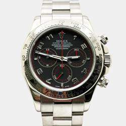 Pre Owned Rolex Cosmograph Daytona 116509 Automatic Black Dial 18K White Gold Men's Wristwatch 40mm