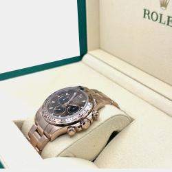 Pre Owned Rolex Cosmograph Daytona 116505 Automatic Chocolate Dial 18K Rose Gold Men's Wristwatch 40mm