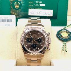 Pre Owned Rolex Cosmograph Daytona 116505 Automatic Chocolate Dial 18K Rose Gold Men's Wristwatch 40mm