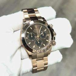 Pre Owned Rolex Cosmograph Daytona 116505 Automatic Chocolate Dial 18K Rose Gold Men's Wristwatch 40mm