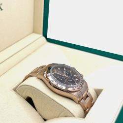 Pre Owned Rolex Cosmograph Daytona 116505 Automatic Chocolate Dial 18K Rose Gold Men's Wristwatch 40mm