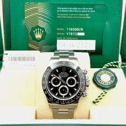 Pre Owned Rolex Daytona Cosmograph 116500LN Automatic Black Dial Stainless Steel Men's Wristwatch 40mm