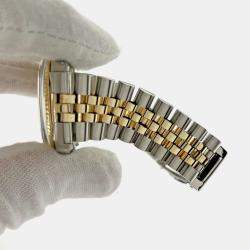 Pre Owned Rolex Datejust 1601 Automatic Champagne Dial 14k Yellow Gold Stainless Steel Men's Wristwatch 36mm