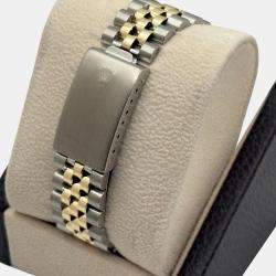 Pre Owned Rolex Datejust 16013 Automatic Silver Dial 14k  Yellow Gold Stainless Steel Men's Wristwatch 36 mm