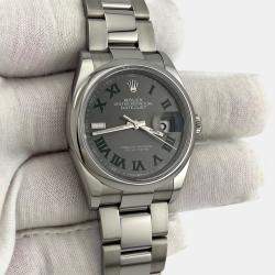 Pre Owned Rolex Datejust 126200 Automatic Slate Grey Dial Stainless Steel Men's Wristwatch 36mm
