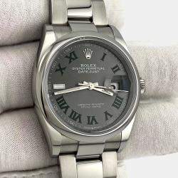 Pre Owned Rolex Datejust 126200 Automatic Slate Grey Dial Stainless Steel Men's Wristwatch 36mm