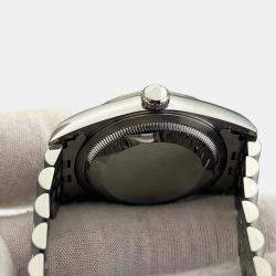 Pre Owned Rolex Datejust 16234 Automatic Tropical Diamond Dial 18k White Gold Stainless Steel Men's Wristwatch 36mm