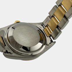 Pre Owned Rolex Datejust 16203 Automatic Silver Arabic Dial 18K Yellow Gold Stainless Steel Men's Wristwatch 36mm