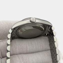 Pre Owned Rolex Datejust 116234 Automatic Black Diamond Dial 18k White Gold Stainless Steel Men's Wristwatch 36mm