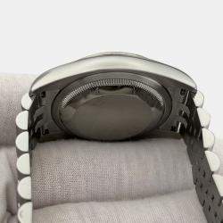 Pre Owned Rolex Datejust 116234 Automatic Black Diamond Dial 18k White Gold Stainless Steel Men's Wristwatch 36mm