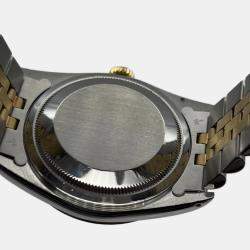 Pre Owned Rolex Datejust 16233 Automatic Champagne Arabic Dial 18K Yellow Gold Stainless Steel Men's Wristwatch 36mm