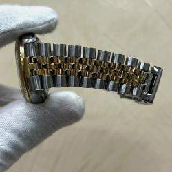 Pre Owned Rolex Datejust 16233 Automatic Champagne Arabic Dial 18K Yellow Gold Stainless Steel Men's Wristwatch 36mm