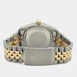 Pre Owned Rolex Datejust 16013 Automatic Champagne Dial 18K Yellow Gold Stainless Steel Men's Wristwatch 36mm
