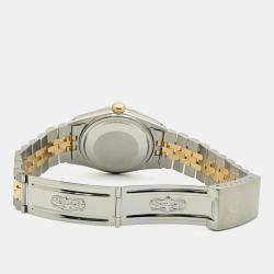 Pre Owned Rolex Datejust 16013 Automatic Champagne Dial 18K Yellow Gold Stainless Steel Men's Wristwatch 36mm