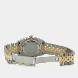 Pre Owned Rolex Datejust 116233 Automatic Mother of Pearl Diamond Dial Stainless Steel 18K Yellow Gold Men's Wristwatch 36mm