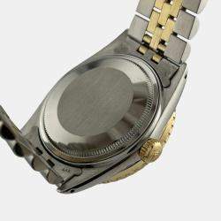 Pre Owned Rolex Datejust Turn-O-Graph 16253 Automatic 14K Yellow Gold Stainless Steel Men's Wristwatch 36mm