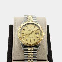 Pre Owned Rolex Datejust Turn-O-Graph 16253 Automatic 14K Yellow Gold Stainless Steel Men's Wristwatch 36mm