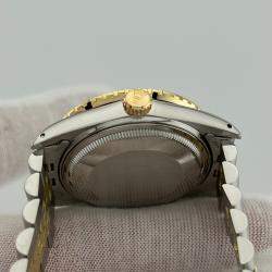 Pre Owned Rolex Datejust Turn-O-Graph 16253 Automatic 14K Yellow Gold Stainless Steel Men's Wristwatch 36mm