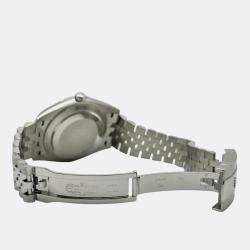 Pre Owned Rolex Datejust 126334 Automatic Dark Rhodium Diamond Dial Stainless Steel 18K White Gold Men's Wristwatch 41 mm