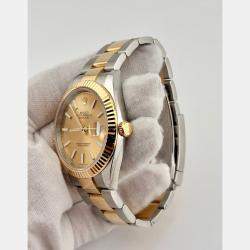 Pre Owned Rolex Datejust 41 126333 Automatic Champagne Dial 18K Yellow Gold Stainless Steel Men's Wristwatch 41 mm