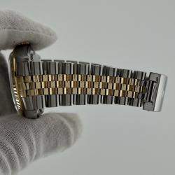 Pre Owned Rolex Datejust 16233 Automatic Blue Vignette Diamond Dial Stainless Steel 18k Yellow Gold Men's Wristwatch 36 mm