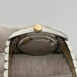 Pre Owned Rolex Datejust 16233 Automatic Blue Vignette Diamond Dial Stainless Steel 18k Yellow Gold Men's Wristwatch 36 mm