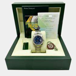 Pre Owned Rolex Datejust 36 116234 Automatic Sodalite Diamond Dial Stainless Steel 18K White Gold Men's Wristwatch 36 mm