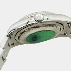 Pre Owned Rolex Datejust 36 116234 Automatic Sodalite Diamond Dial Stainless Steel 18K White Gold Men's Wristwatch 36 mm