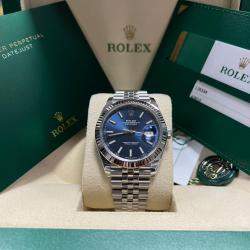 Pre Owned Rolex Datejust 41 126334 Automatic Blue Dial 18k White Gold Stainless Steel Men's Wristwatch 41 mm