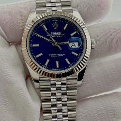 Pre Owned Rolex Datejust 41 126334 Automatic Blue Dial 18k White Gold Stainless Steel Men's Wristwatch 41 mm