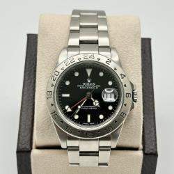 Pre Owned Rolex Explorer II 16570 Automatic Black Dial Stainless Steel Men's Wristwatch 40 mm