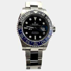 Pre Owned Rolex GMT-Master II 'Batman' 126710BLNR Automatic Black Dial Stainless Steel Men's Wristwatch 40 mm