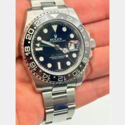 Pre Owned Rolex GMT Master II 116710LN Automatic Black Dial Stainless Steel Ceramic Men's Wristwatch 40 mm