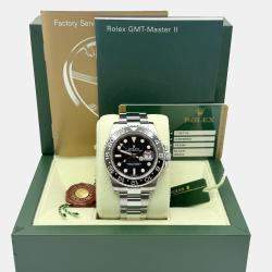 Pre Owned Rolex GMT Master II 116710LN Automatic Black Dial Stainless Steel Ceramic Men's Wristwatch 40 mm