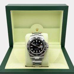 Pre Owned Rolex GMT-Master II 116710LN Automatic Black Dial Stainless Steel Men's Wristwatch 40 mm