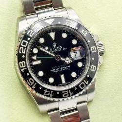 Pre Owned Rolex GMT-Master II 116710LN Automatic Black Dial Stainless Steel Men's Wristwatch 40 mm