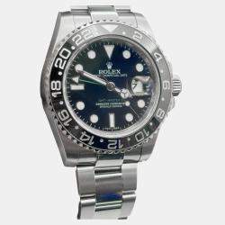 Pre Owned Rolex GMT-Master II 116710LN Automatic Black Dial Stainless Steel Men's Wristwatch 40 mm
