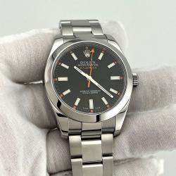 Pre Owned Rolex Milgauss 116400 Automatic Black Dial Stainless Steel Men's Wristwatch 40 mm