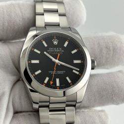 Pre Owned Rolex Milgauss 116400 Automatic Black Dial Stainless Steel Men's Wristwatch 40 mm