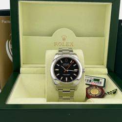 Pre Owned Rolex Milgauss 116400 Automatic Black Dial Stainless Steel Men's Wristwatch 40 mm