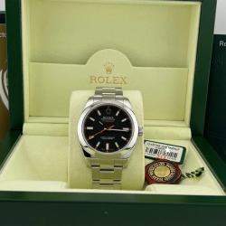Pre Owned Rolex Milgauss 116400 Automatic Black Dial Stainless Steel Men's Wristwatch 40 mm