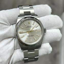 Pre Owned Rolex Oyster Perpetual 134300 Automatic Silver Dial Stainless Steel Men's Wristwatch 41 mm