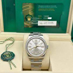 Pre Owned Rolex Oyster Perpetual 134300 Automatic Silver Dial Stainless Steel Men's Wristwatch 41 mm