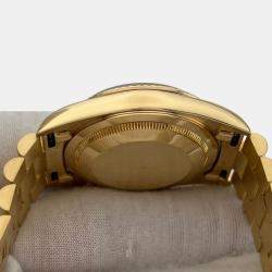 Pre Owned Rolex Day-Date 18238 Automatic Champagne Dial 18k Yellow Gold Men's Wristwatch 36mm