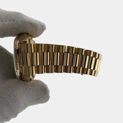 Pre Owned Rolex Day-Date 18238 Automatic Champagne Dial 18k Yellow Gold Men's Wristwatch 36mm