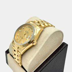 Pre Owned Rolex Day-Date President 18238 Automatic  Diamond Dial 18K Yellow Gold Men's Wristwatch 36mm