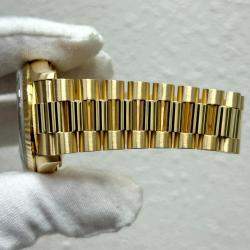 Pre Owned Rolex Day-Date President 18238 Automatic  Diamond Dial 18K Yellow Gold Men's Wristwatch 36mm