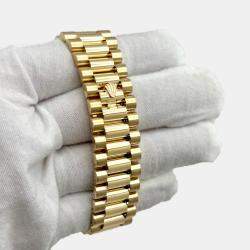 Pre Owned Rolex Day-Date 228238 Automatic White Roman Dial 18K Yellow Gold Men's Wristwatch 40mm
