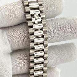 Pre Owned Rolex Day-Date 228239 Automatic Olive Green Dial 18k White Gold Men's Wristwatch 40mm