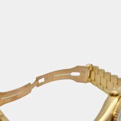 Pre Owned Rolex Day-Date President 18038 Automatic Black Dial 18K Yellow Gold Men's Wristwatch 36mm
